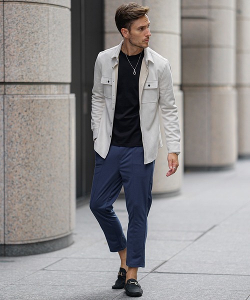 SOMEDIFF（サムディフ）の「【SOMEDIFF】センタープレススラックス メンズ テーパードパンツ イージーパンツ 10分丈 アンクル丈 春服 冬服（スラックス・メンズ・ブラウン系その他/ブラック系その他/グリーン系その他/ブルー系その他/グリーン/ブラウン/ブラック/ブルー・M/L/XL）」の19枚目の写真