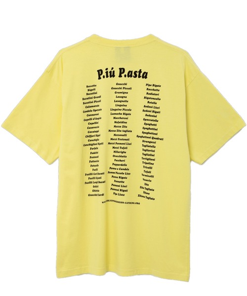 Public Possession(パブリックポゼッション)の「【Public Possession/パブリックポゼッション】 "P.iu P.asta" T-Shirt "P.iu P.asta"ショートスリーブTシャツ(Tシャツ/カットソー・メンズ・イエロー・L/M/S/XL)」の3枚目の写真
