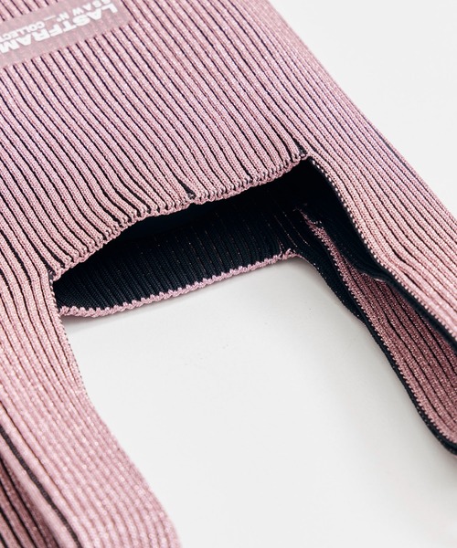 LASTFRAME（ラストフレーム）の「【LASTFRAME/ラストフレーム】KYOTO METALLIC MARKET BAG SMALL/ニットバッグ（ショルダーバッグ・レディース・ライトピンク/ダークグレー/シルバー・FREE）」の4枚目の写真