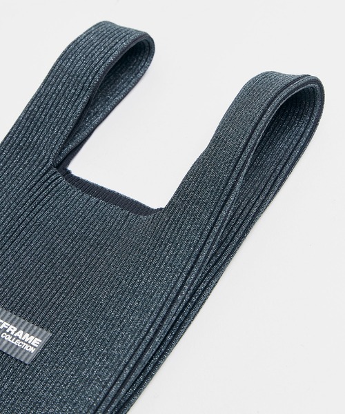 LASTFRAME（ラストフレーム）の「【LASTFRAME/ラストフレーム】KYOTO METALLIC MARKET BAG SMALL/ニットバッグ（ショルダーバッグ・レディース・ライトピンク/ダークグレー/シルバー・FREE）」の15枚目の写真