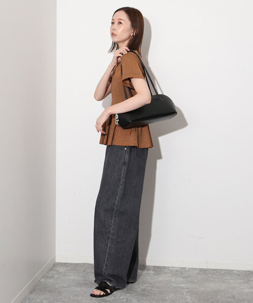 ADD CULUMN（アドカラム）の「ADD CULUMN/アドカラム ラウンドショルダーバッグ A24W02B327（ショルダーバッグ・レディース・ホワイト/ブラック・FREE）」の5枚目の写真