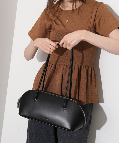 ADD CULUMN（アドカラム）の「ADD CULUMN/アドカラム ラウンドショルダーバッグ A24W02B327（ショルダーバッグ・レディース・ホワイト/ブラック・FREE）」の8枚目の写真