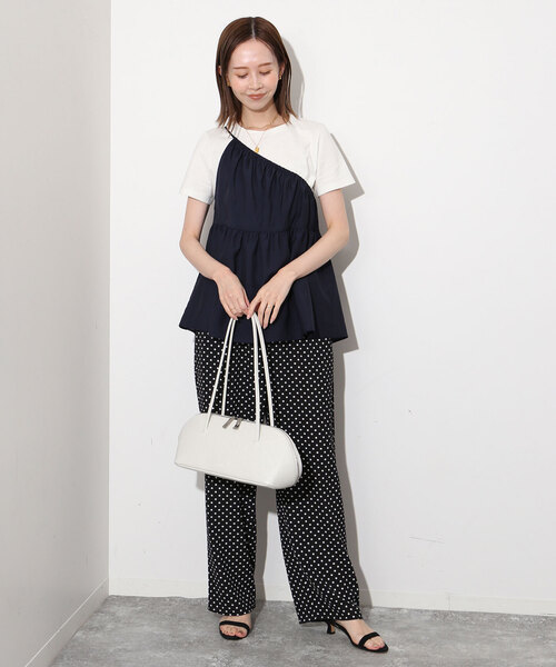 ADD CULUMN（アドカラム）の「ADD CULUMN/アドカラム ラウンドショルダーバッグ A24W02B327（ショルダーバッグ・レディース・ホワイト/ブラック・FREE）」の11枚目の写真