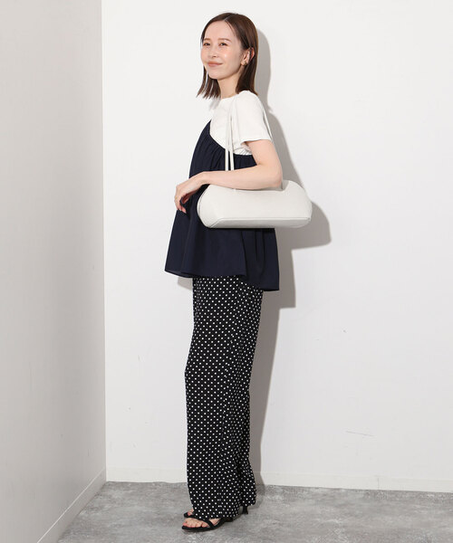 ADD CULUMN（アドカラム）の「ADD CULUMN/アドカラム ラウンドショルダーバッグ A24W02B327（ショルダーバッグ・レディース・ホワイト/ブラック・FREE）」の13枚目の写真