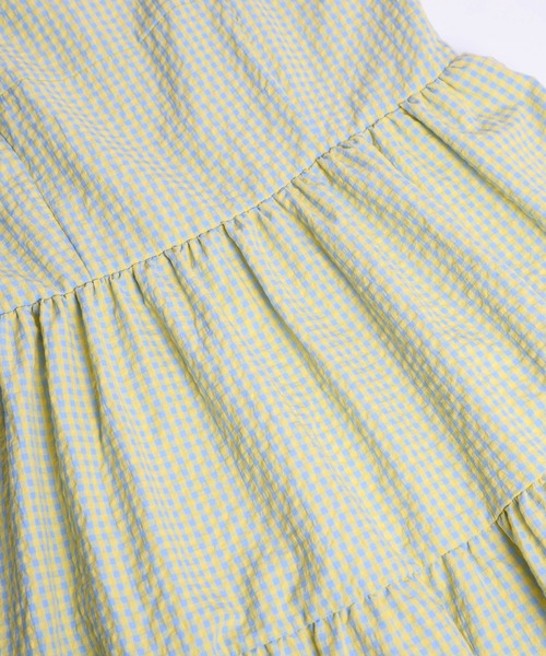 AMELY(エミリー)の「ギンガムチェックティアードワンピース(ワンピース・レディース・ブラック/イエロー/グリーン/ピンク・フリー)」の22枚目の写真