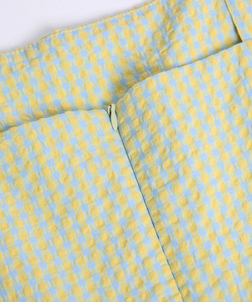 AMELY(エミリー)の「ギンガムチェックティアードワンピース(ワンピース・レディース・ブラック/イエロー/グリーン/ピンク・フリー)」の17枚目の写真