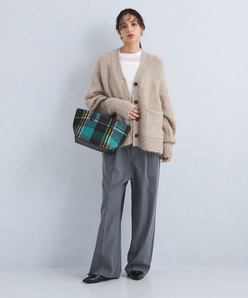 green label relaxing(グリーンレーベルリラクシング)の「チェック 2WAY トートバッグ(トートバッグ・レディース・ライトグレー/レッド/ライム/ロイヤルブルー・FREE)」の10枚目の写真