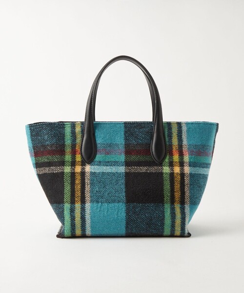 green label relaxing(グリーンレーベルリラクシング)の「チェック 2WAY トートバッグ(トートバッグ・レディース・ライトグレー/レッド/ライム/ロイヤルブルー・FREE)」の15枚目の写真