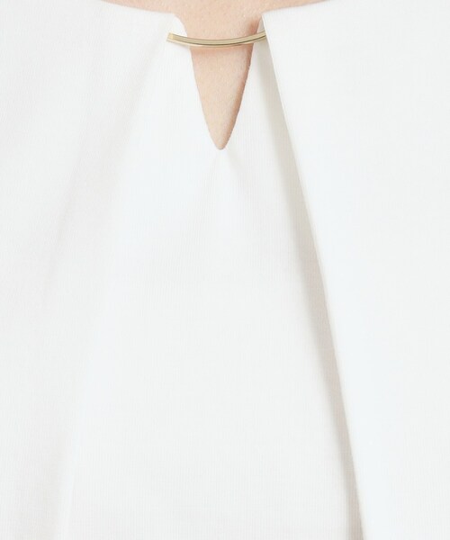 ITS'DEMO(イッツデモ)の「◆【通勤/手洗い可】メタルバー付きタックプルオーバー(Tシャツ/カットソー・レディース・オレンジ/ブラック/サックスブルー/オフホワイト・00)」の8枚目の写真