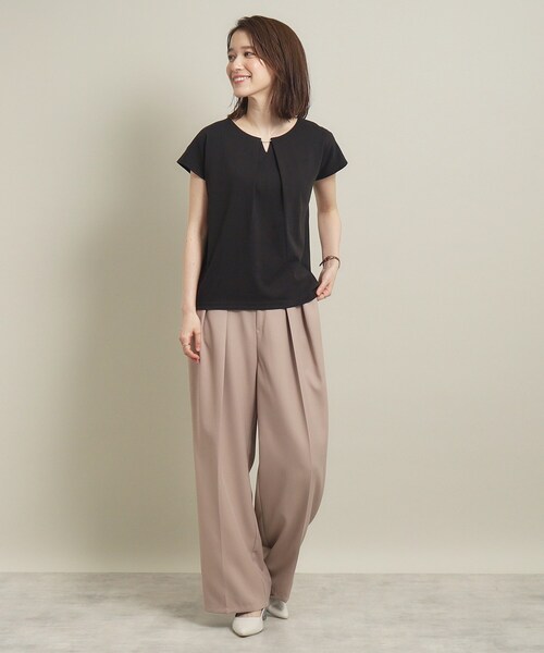 ITS'DEMO(イッツデモ)の「◆【通勤/手洗い可】メタルバー付きタックプルオーバー(Tシャツ/カットソー・レディース・オレンジ/ブラック/サックスブルー/オフホワイト・00)」の10枚目の写真