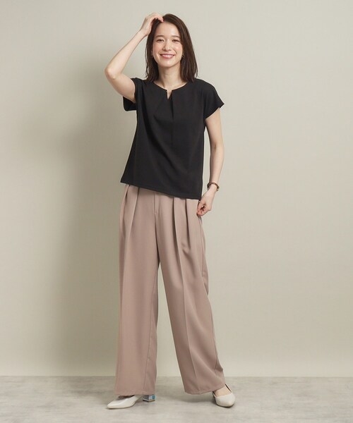 ITS'DEMO(イッツデモ)の「◆【通勤/手洗い可】メタルバー付きタックプルオーバー(Tシャツ/カットソー・レディース・オレンジ/ブラック/サックスブルー/オフホワイト・00)」の11枚目の写真