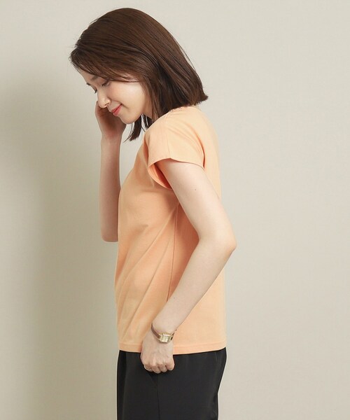 ITS'DEMO(イッツデモ)の「◆【通勤/手洗い可】メタルバー付きタックプルオーバー(Tシャツ/カットソー・レディース・オレンジ/ブラック/サックスブルー/オフホワイト・00)」の22枚目の写真