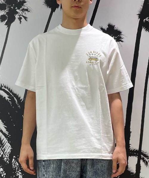ムラサキスポーツ（ムラサキスポーツ）の「TREAL/トゥリール  TRMTｼｬﾂ【ﾊﾞﾝ】 MOTR24SM008（Tシャツ/カットソー・メンズ・チャコール/ホワイト・M/L）」の4枚目の写真