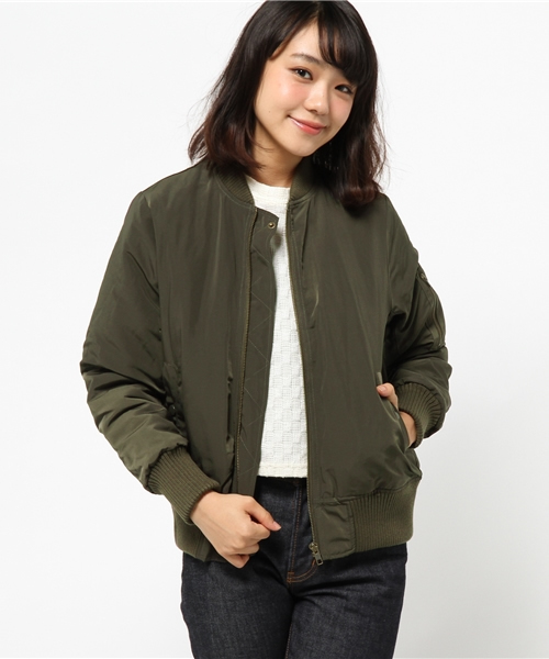 CIAOPANIC TYPY（チャオパニックティピー）の「【CIAOPANIC TYPY】グログランMA-1（ブルゾン・レディース・カーキ/ブラック・MEDIUM/SMALL）」の3枚目の写真