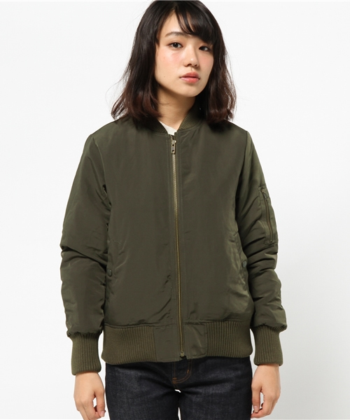 CIAOPANIC TYPY（チャオパニックティピー）の「【CIAOPANIC TYPY】グログランMA-1（ブルゾン・レディース・カーキ/ブラック・MEDIUM/SMALL）」の5枚目の写真