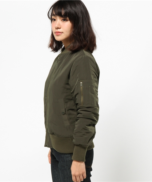 CIAOPANIC TYPY（チャオパニックティピー）の「【CIAOPANIC TYPY】グログランMA-1（ブルゾン・レディース・カーキ/ブラック・MEDIUM/SMALL）」の6枚目の写真
