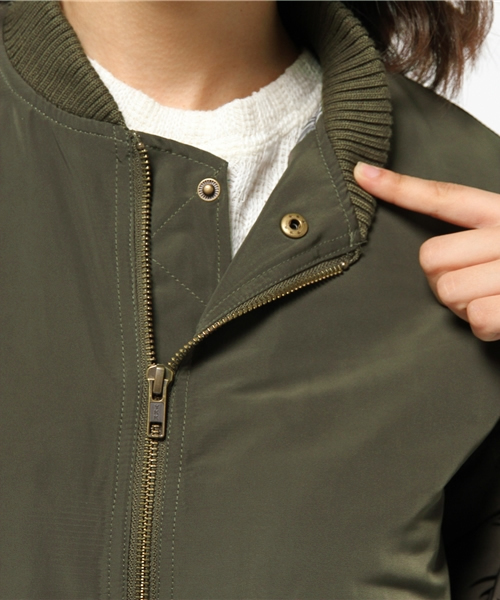 CIAOPANIC TYPY（チャオパニックティピー）の「【CIAOPANIC TYPY】グログランMA-1（ブルゾン・レディース・カーキ/ブラック・MEDIUM/SMALL）」の10枚目の写真