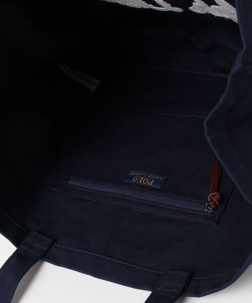 POLO RALPH LAUREN（ポロ ラルフ ローレン）の「エンブロイダリー キャンバス トート（トートバッグ・メンズ・ネイビー系1・ONE）」の9枚目の写真