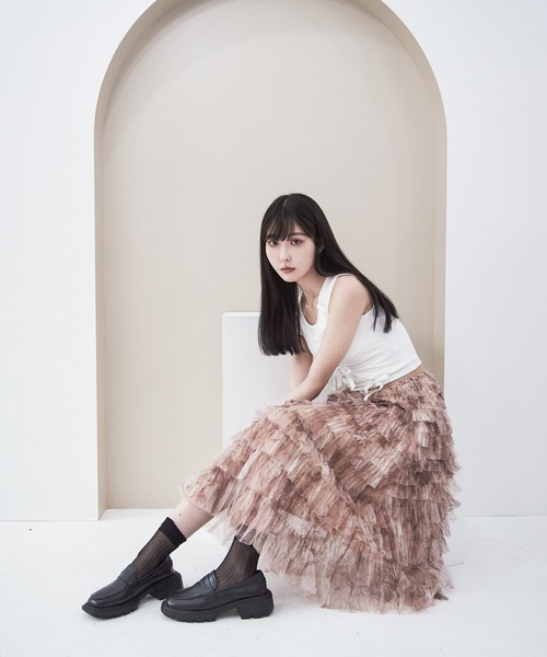 Y/lim(イリム)の「ランダムレースアップタンク(タンクトップ・レディース・ブラック/オフホワイト/ベージュ・FREE)」の21枚目の写真