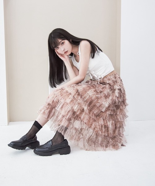 Y/lim(イリム)の「ランダムレースアップタンク(タンクトップ・レディース・ブラック/オフホワイト/ベージュ・FREE)」の22枚目の写真