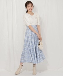 バイヤスチェックサーキュラースカート