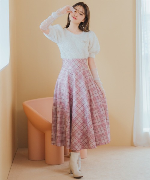 スカート　ベージュ　0 新品　フォロー割-200円 XGFSH02J1 サイドスリット入り キューロットスカート