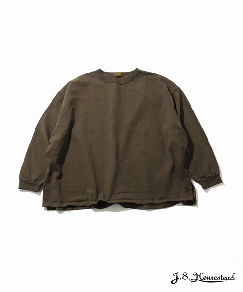JOURNAL STANDARD J.S HOMESTEAD(ジャーナルスタンダードホームステッド)の「J.S.Homestead / HEAVY T-Cloth L/S(Tシャツ/カットソー・メンズ・ブラック/カーキ/ホワイト・MEDIUM/LARGE)」の3枚目の写真