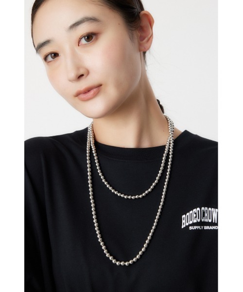 RODEO CROWNS WIDE BOWL（ロデオクラウンズワイドボウル）の「アソートロングネックレス（ネックレス・レディース・シルバー/ホワイト・FREE）」の2枚目の写真