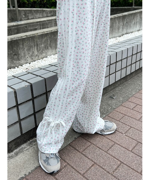 WC（ダブル シー）の「リトルフラワースウェットトラックパンツ（スウェットパンツ・レディース・ピンク/サックスブルー・FREE）」の9枚目の写真