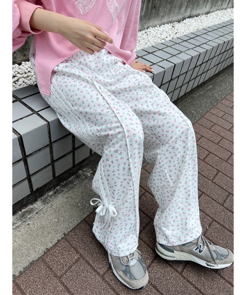 WC（ダブル シー）の「リトルフラワースウェットトラックパンツ（スウェットパンツ・レディース・ピンク/サックスブルー・FREE）」の10枚目の写真