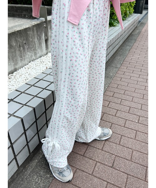 WC（ダブル シー）の「リトルフラワースウェットトラックパンツ（スウェットパンツ・レディース・ピンク/サックスブルー・FREE）」の14枚目の写真