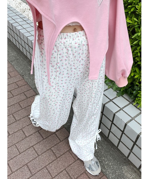 WC（ダブル シー）の「リトルフラワースウェットトラックパンツ（スウェットパンツ・レディース・ピンク/サックスブルー・FREE）」の15枚目の写真