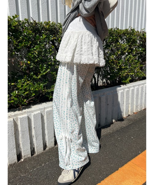 WC（ダブル シー）の「リトルフラワースウェットトラックパンツ（スウェットパンツ・レディース・ピンク/サックスブルー・FREE）」の5枚目の写真