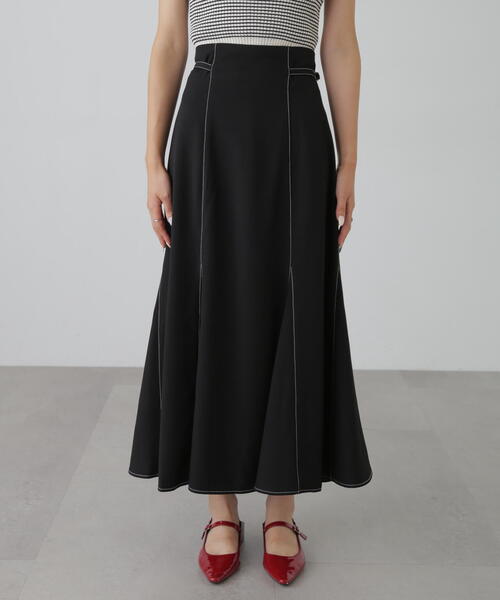 FREE'S MART（フリーズマート）の「[低身長サイズ/Sシリーズ]配色ステッチサイドベルトマーメイドスカート（スカート・レディース・ベージュ/ブラック/ピンク・X-SMALL/SMALL/MEDIUM）」の5枚目の写真