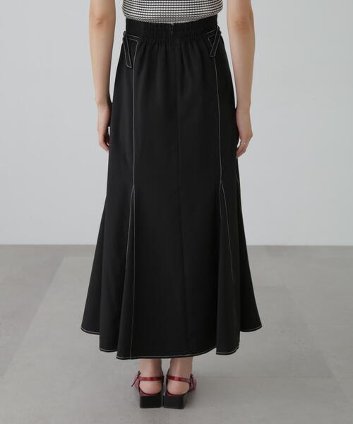 FREE'S MART（フリーズマート）の「[低身長サイズ/Sシリーズ]配色ステッチサイドベルトマーメイドスカート（スカート・レディース・ベージュ/ブラック/ピンク・X-SMALL/SMALL/MEDIUM）」の7枚目の写真