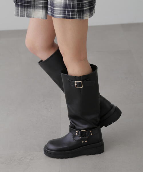 FREE'S MART(フリーズマート)の「ロングリングブーツ(ブーツ・レディース・ブラウン/ブラック・MEDIUM/LARGE)」の11枚目の写真