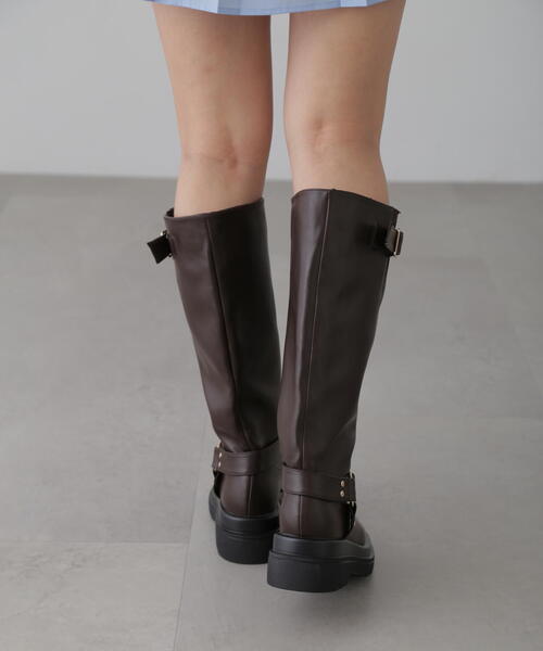 FREE'S MART(フリーズマート)の「ロングリングブーツ(ブーツ・レディース・ブラウン/ブラック・MEDIUM/LARGE)」の6枚目の写真