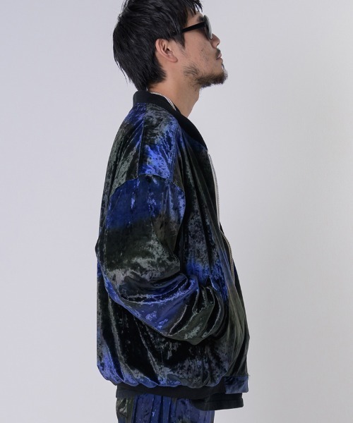 EFFECTEN（エフェクテン）の「mj10262-Velours Reversible Blouson リバーシブルブルゾン（ブルゾン・メンズ・ブラック×ブルー・FREE）」の11枚目の写真