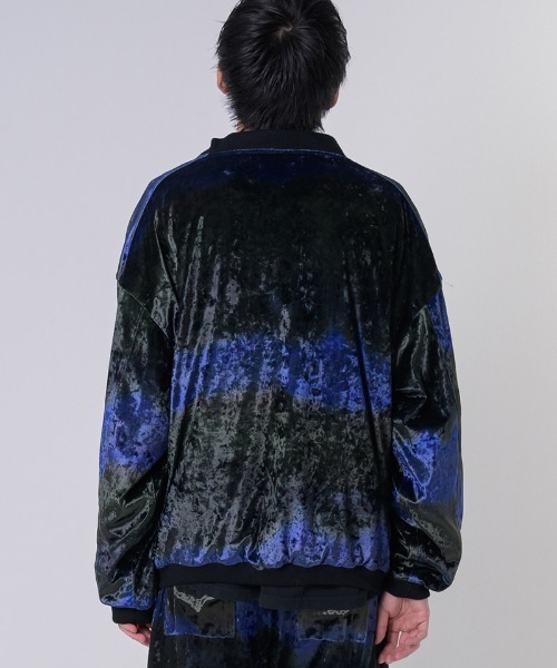 EFFECTEN（エフェクテン）の「mj10262-Velours Reversible Blouson リバーシブルブルゾン（ブルゾン・メンズ・ブラック×ブルー・FREE）」の12枚目の写真