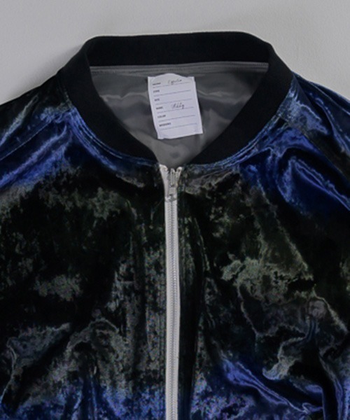 EFFECTEN（エフェクテン）の「mj10262-Velours Reversible Blouson リバーシブルブルゾン（ブルゾン・メンズ・ブラック×ブルー・FREE）」の2枚目の写真