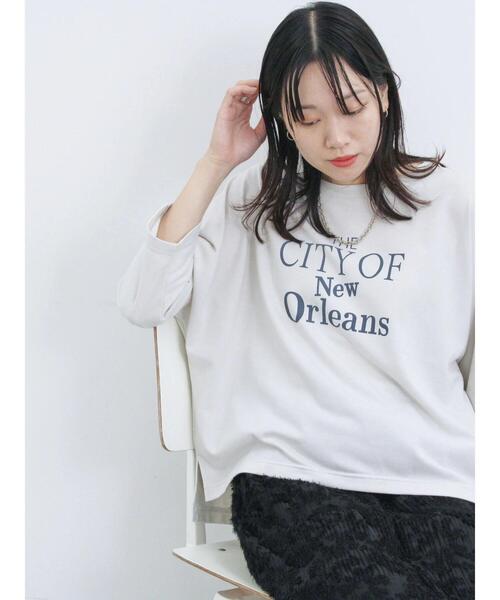 Samansa Mos2 blue（サマンサモスモスブルー）の「ドルマンスリーブ7分袖プルオーバー（Tシャツ/カットソー・レディース・シルバーグレー/イエロー/オフホワイト/チャコールグレー/ブルー・F）」の6枚目の写真