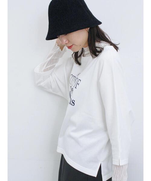 Samansa Mos2 blue（サマンサモスモスブルー）の「ドルマンスリーブ7分袖プルオーバー（Tシャツ/カットソー・レディース・シルバーグレー/イエロー/オフホワイト/チャコールグレー/ブルー・F）」の9枚目の写真