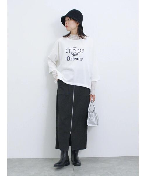 Samansa Mos2 blue（サマンサモスモスブルー）の「ドルマンスリーブ7分袖プルオーバー（Tシャツ/カットソー・レディース・シルバーグレー/イエロー/オフホワイト/チャコールグレー/ブルー・F）」の12枚目の写真