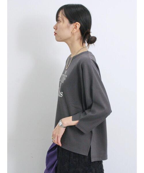 Samansa Mos2 blue（サマンサモスモスブルー）の「ドルマンスリーブ7分袖プルオーバー（Tシャツ/カットソー・レディース・シルバーグレー/イエロー/オフホワイト/チャコールグレー/ブルー・F）」の16枚目の写真