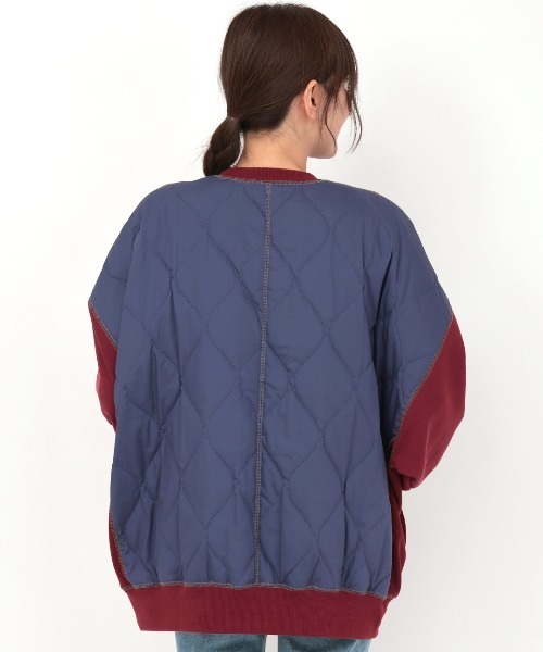 チチカカ(チチカカ)の「スウェット×キルティングプルオーバー(スウェット・レディース・アイボリー/カーキ/ボルドー・FREE)」の15枚目の写真