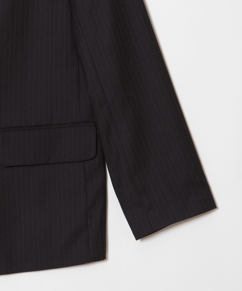 ENCIRCLE（エンサークル）の「【ENCIRCLE/エンサークル】Loose pin stripe w jk / ルーズピンストライプダブルジャケット（テーラードジャケット・レディース・ブラック/グレー・FREE）」の10枚目の写真