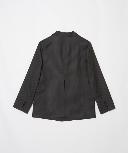 ENCIRCLE（エンサークル）の「【ENCIRCLE/エンサークル】Loose pin stripe w jk / ルーズピンストライプダブルジャケット（テーラードジャケット・レディース・ブラック/グレー・FREE）」の7枚目の写真