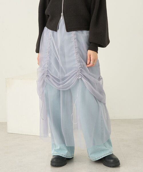 avouavou ★韓国ドラマ協賛★WOOL SILK YORK TULLE スカート avouavou ☆韓国ドラマ協賛☆大人気☆YORK TULLE スカート