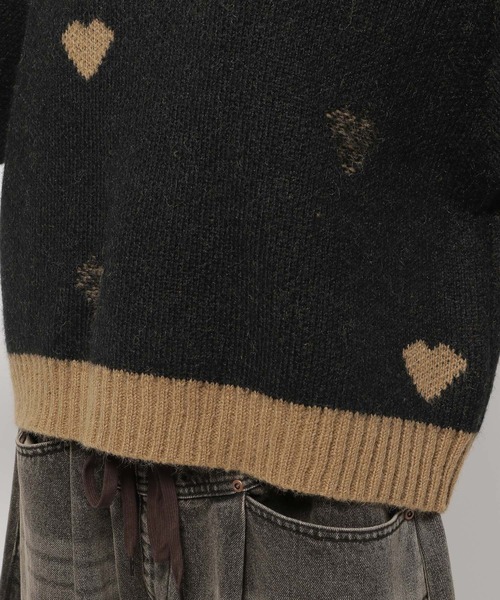 セール】ハートジャガードニットプルオーバー（ニット/セーター