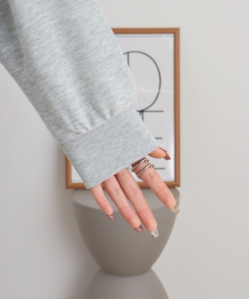 myke(ミーカ)の「myke 裏毛ハイネックフード付きロングパーカー(パーカー・レディース・ブラック/マルチ/オートミール・M)」の20枚目の写真